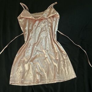 Satin Pink Slip Dress